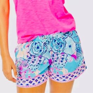 NWT Lilly Pulitzer 5” Katia Bali Blue Once Upon a Tide XL Shorts